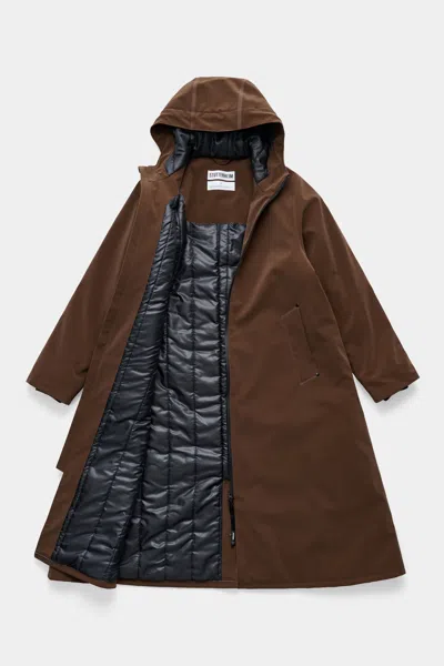 Stutterheim Mosebacke Long Matte Winter Coat In Brown