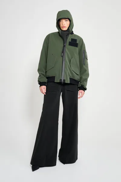 Stutterheim Bredsand Winter Bomber Jacket In Green