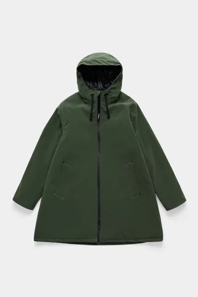 Stutterheim Mosebacke Matte Winter Coat In Green