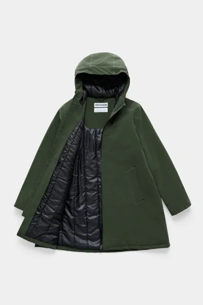 Stutterheim Mosebacke Matte Winter Coat In Green