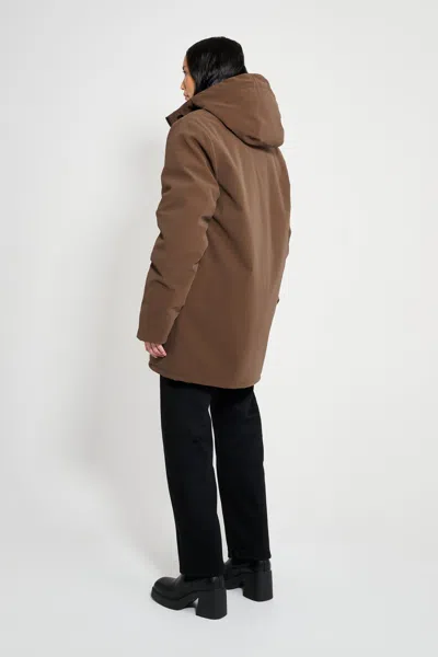 Stutterheim Stockholm Matte Winter Coat In Brown