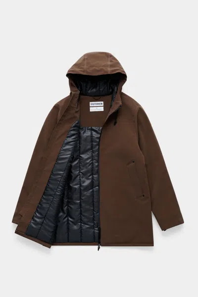 Stutterheim Stockholm Matte Winter Coat In Brown