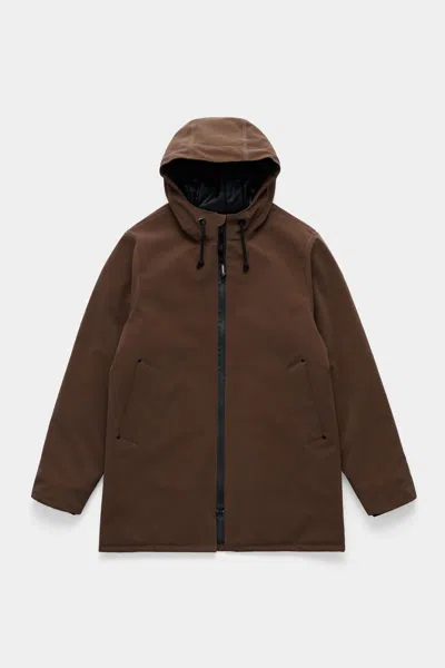 Stutterheim Stockholm Matte Winter Coat In Brown