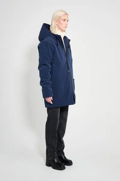 Stutterheim Stockholm Matte Winter Coat In Blue