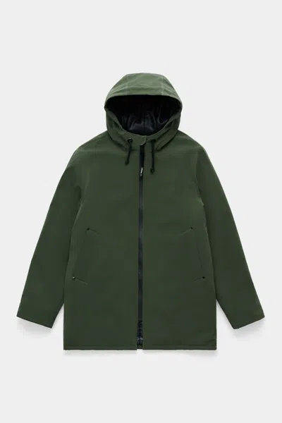 Stutterheim Stockholm Matte Winter Coat In Green