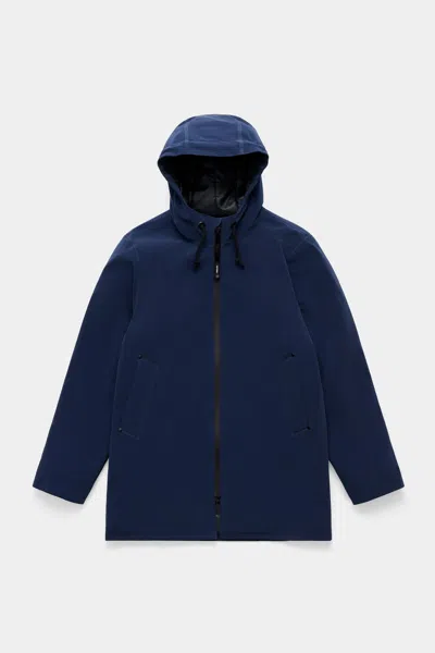 Stutterheim Stockholm Matte Winter Coat In Blue