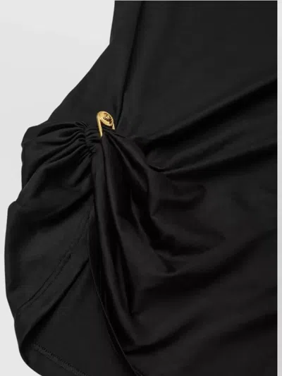 Versace Safety Pin Draped T-shirt In Black