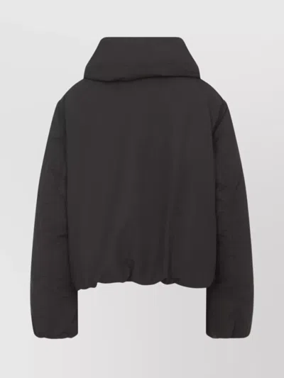 Lemaire Women Brown Water-repellent Puffer Blouson In Black