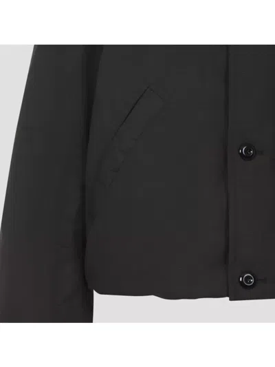 Lemaire Women Brown Water-repellent Puffer Blouson In Black