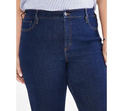 Style & Co Plus Size High-rise Straight-leg Jeans, Exclusively At Macy's In Blue