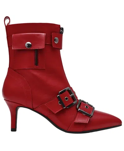 Wild Pair Women's Moonbeam Buckle Booties, Created For Macy's In Red