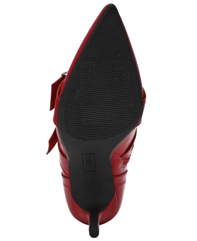 Wild Pair Women's Moonbeam Buckle Booties, Created For Macy's In Red