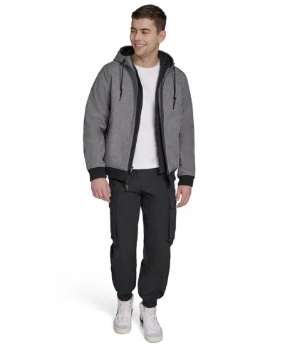 Champion Softshell Hoodie With Jersey Bib In Gray