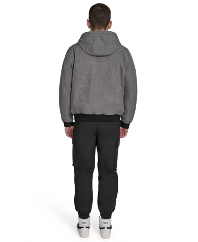 Champion Softshell Hoodie With Jersey Bib In Gray
