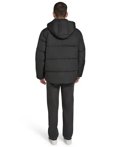 Champion Men's Puffer With Hood Jacket In Black