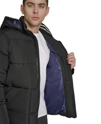 Champion Men's Puffer With Hood Jacket In Black