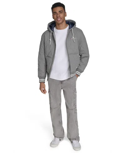 Champion Men's Wool Blend Quilted Jacket In Gray