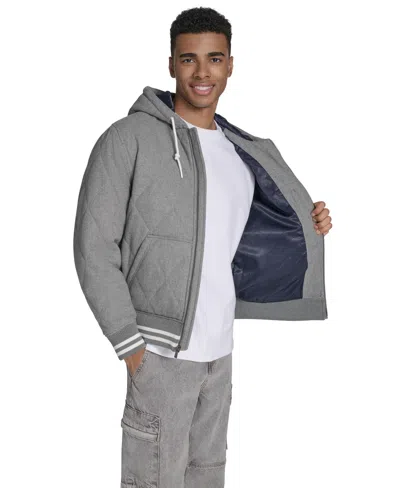 Champion Men's Wool Blend Quilted Jacket In Gray
