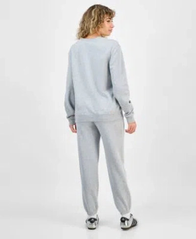 Love Tribe Hybrid Apparel Juniors Grinch Graphic Sweatshirt Jogger Pants In Gray