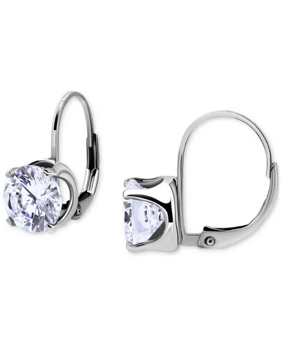 Giani Bernini Cubic Zirconia Leverback Drop Earrings In 18k Gold-plated Sterling Silver, Macy's Exclusive In Metallic