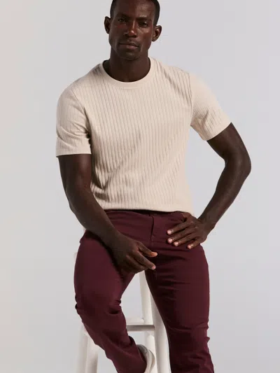 Perry Ellis Men's Ribbed Crew Neck T-shirt In Black