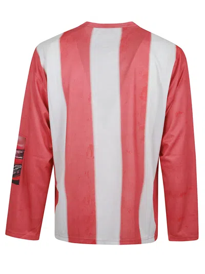 Diesel Striped Long-sleeve T-shirt With Photo Patches In Multi