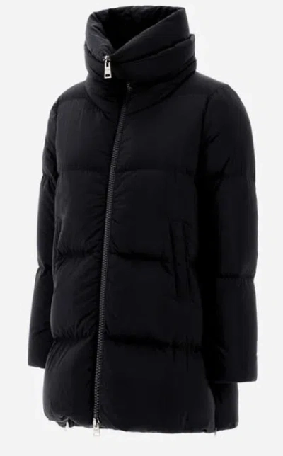 Herno Down Jacket Full-zip In Nylon In Black