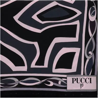 Pucci Silk Scarf With Maze Print In Multi