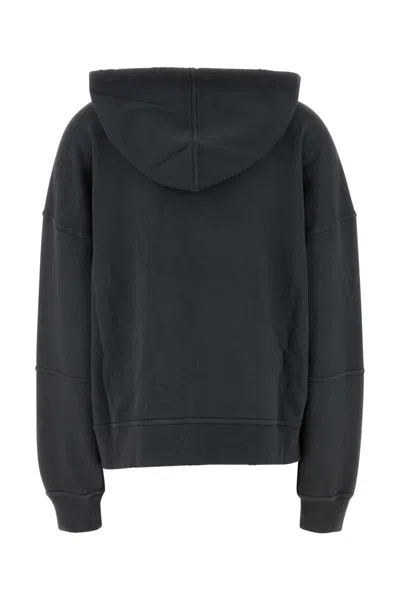 Golden Goose Dark Grey Cotton Oversize Ottaviano Sweatshirt In Black