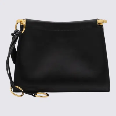 Alaïa Alaia Black Leather Small Square Crossbody Bag In Black