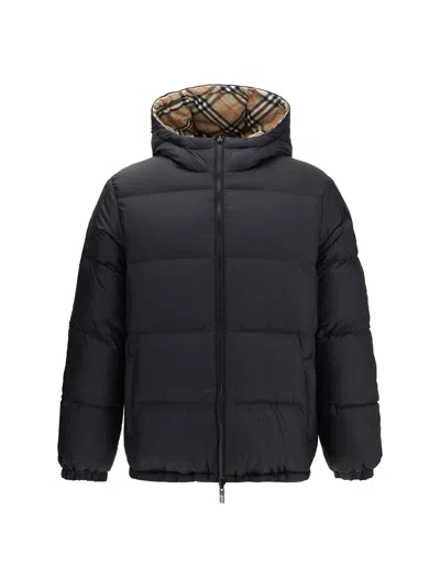 Burberry Quilted Jacket With Distinctive Plaid Pattern In Multi