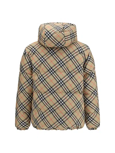 Burberry Quilted Jacket With Distinctive Plaid Pattern In Multi
