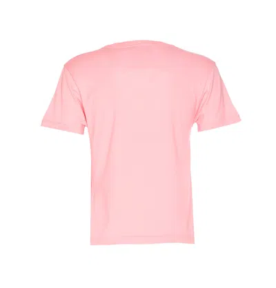 Gucci Women Pink Crewneck T-shirt With Logo Print On The Front In Cotton Woman