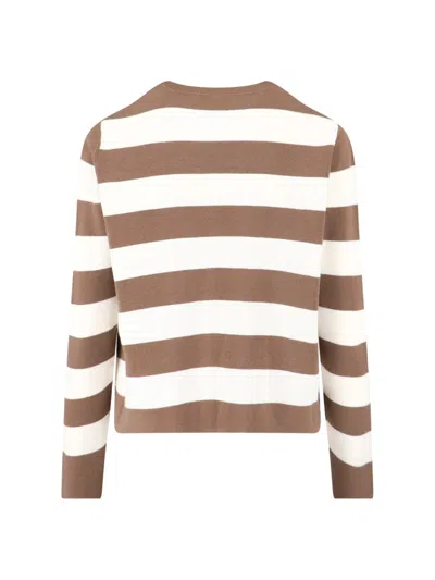 Max Mara Viterbo Wool Crewneck Sweater In Multi