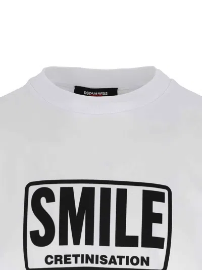 Dsquared2 Dsquared White Cotton Dsquared X Magliano T-shirt In White