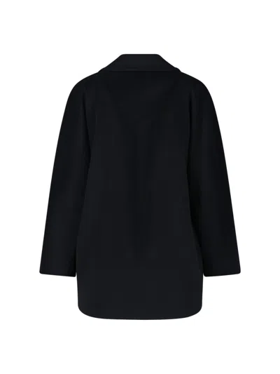 Max Mara Short 101801 Icon Coat In Black