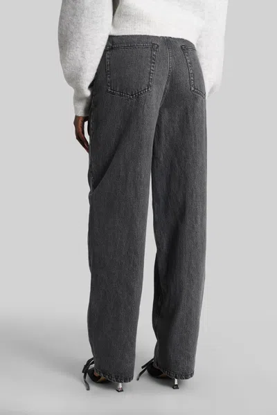 Rotate Birger Christensen Lacing Trousers Elastic Waistband Side Pockets In Black