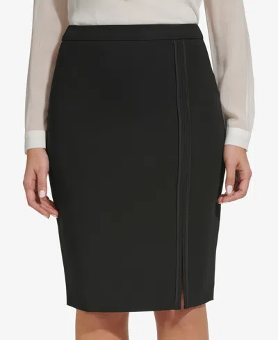 Tommy Hilfiger Women's Tuxedo Stripe Pencil Skirt In Black