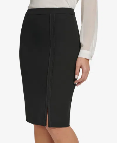 Tommy Hilfiger Women's Tuxedo Stripe Pencil Skirt In Black