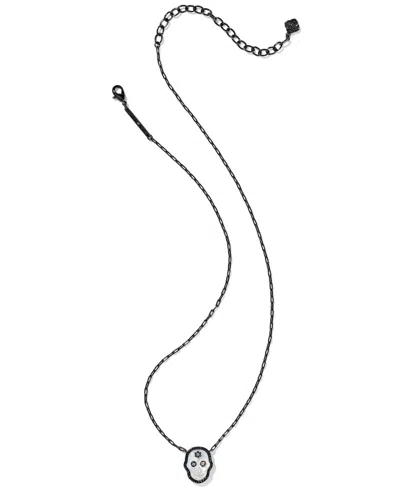 Kendra Scott Gunmetal Skeleton Short Pendant Necklace In Gray