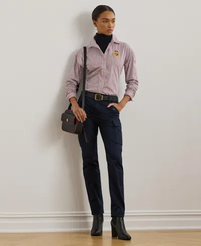 Ralph Lauren Women's Cotton Sateen Cargo Pant In Blue