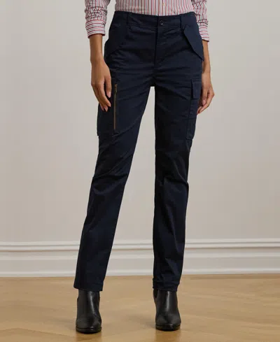 Ralph Lauren Women's Cotton Sateen Cargo Pant In Blue