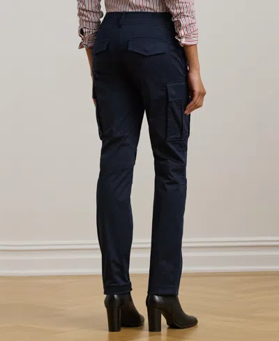 Ralph Lauren Women's Cotton Sateen Cargo Pant In Blue