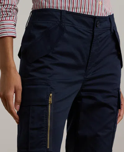 Ralph Lauren Women's Cotton Sateen Cargo Pant In Blue
