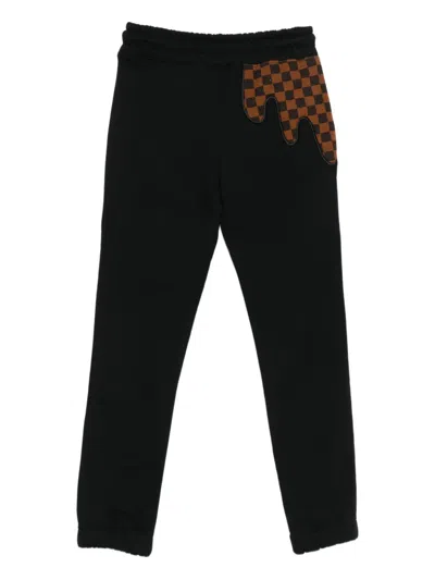 Sprayground Kid Checkered Track Pants In Black