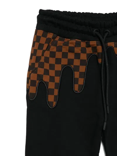 Sprayground Kid Checkered Track Pants In Black
