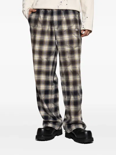 Misbhv Plaid Straigth-leg Trousers In Multi