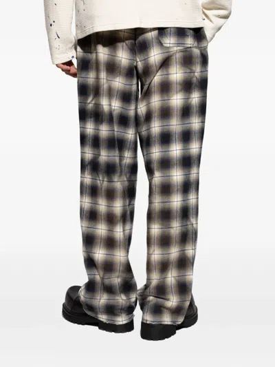 Misbhv Plaid Straigth-leg Trousers In Multi