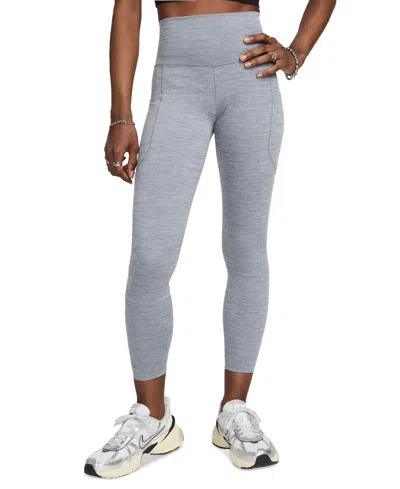 Nike Women's Epic Fast Mid-rise Pocket Running Leggings In Grey
