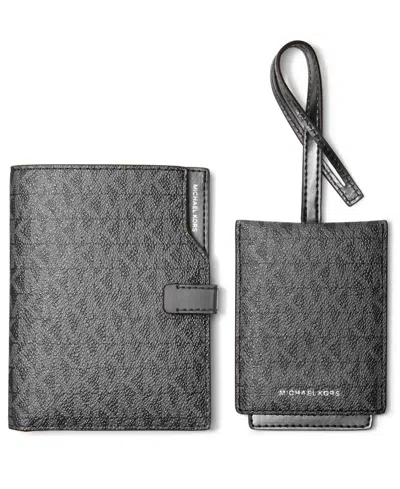 Michael Kors Jet Set Passport Wallet With Luggage Tag In Gray
